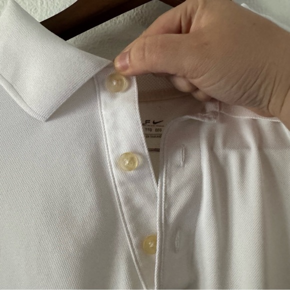 Nike Golf Fit Dry White Men's Polo Size XXL Performance Style 3-Button Neckline - Picture 6 of 12
